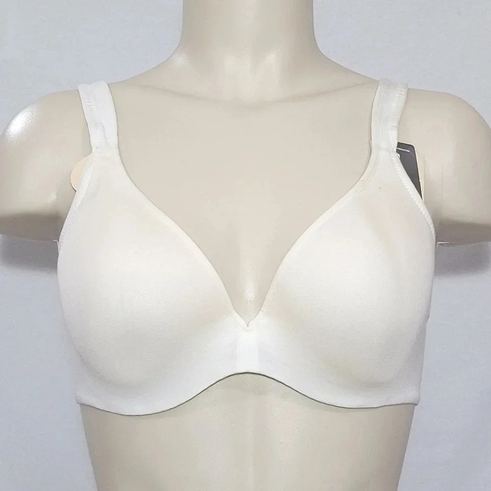 34A Hanes HC05 4284 Comfortable‎ Curves Cottony Blend Underwire Bra White  New